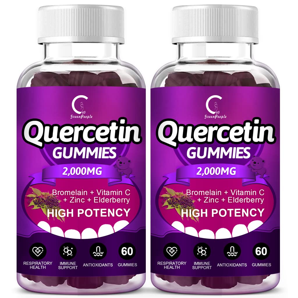 Buy Quercetin Gummies Quercetin with Bromelain, C, Zinc & Elderberry