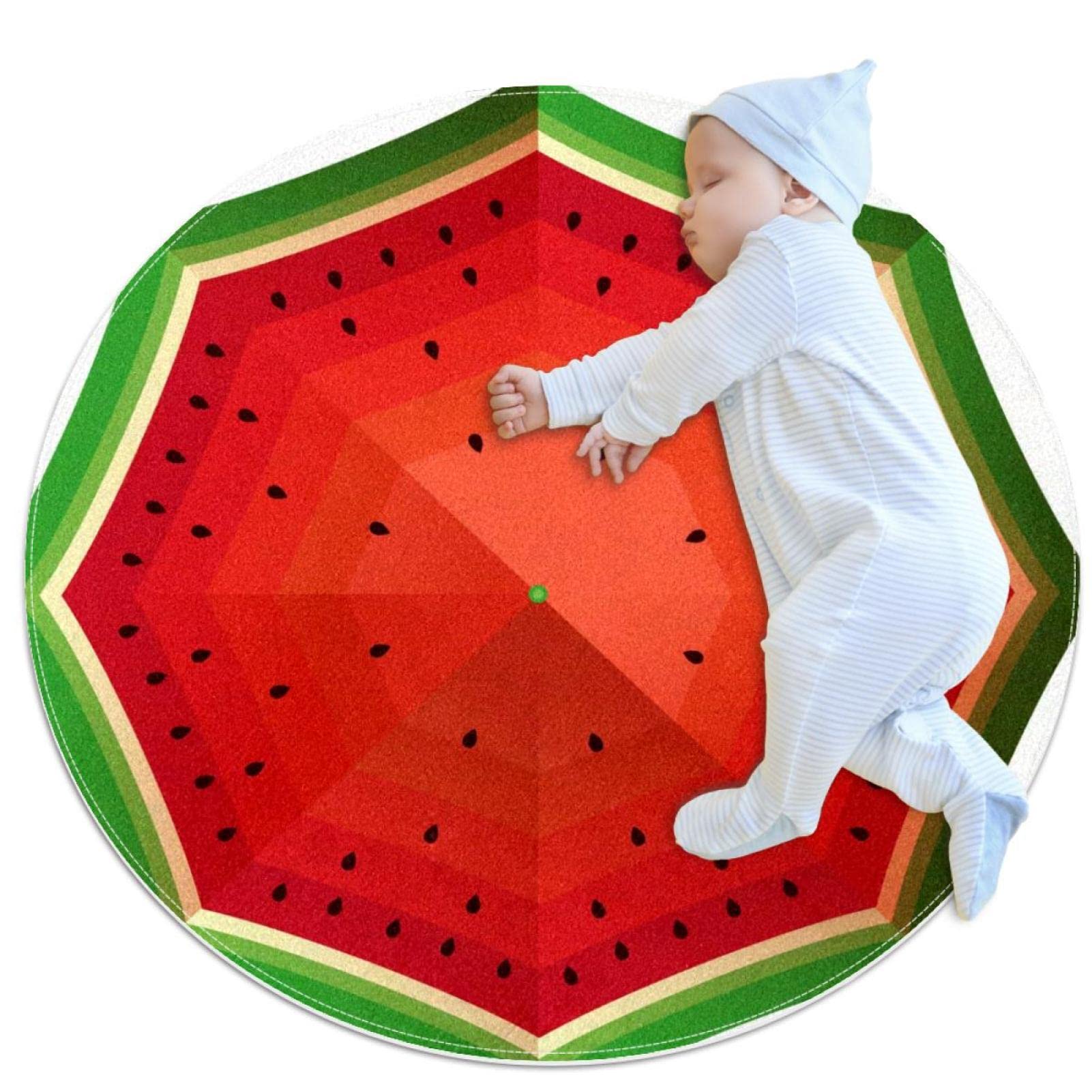 Alfombra de área de juego para niños JDEZ que protege del suelo frío con diseño redondo de 80cm
