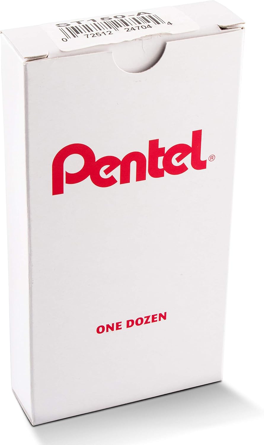 Pentel Arts Sign Pen with Pigment, Black Ink, Box of 12 (ST150-A)