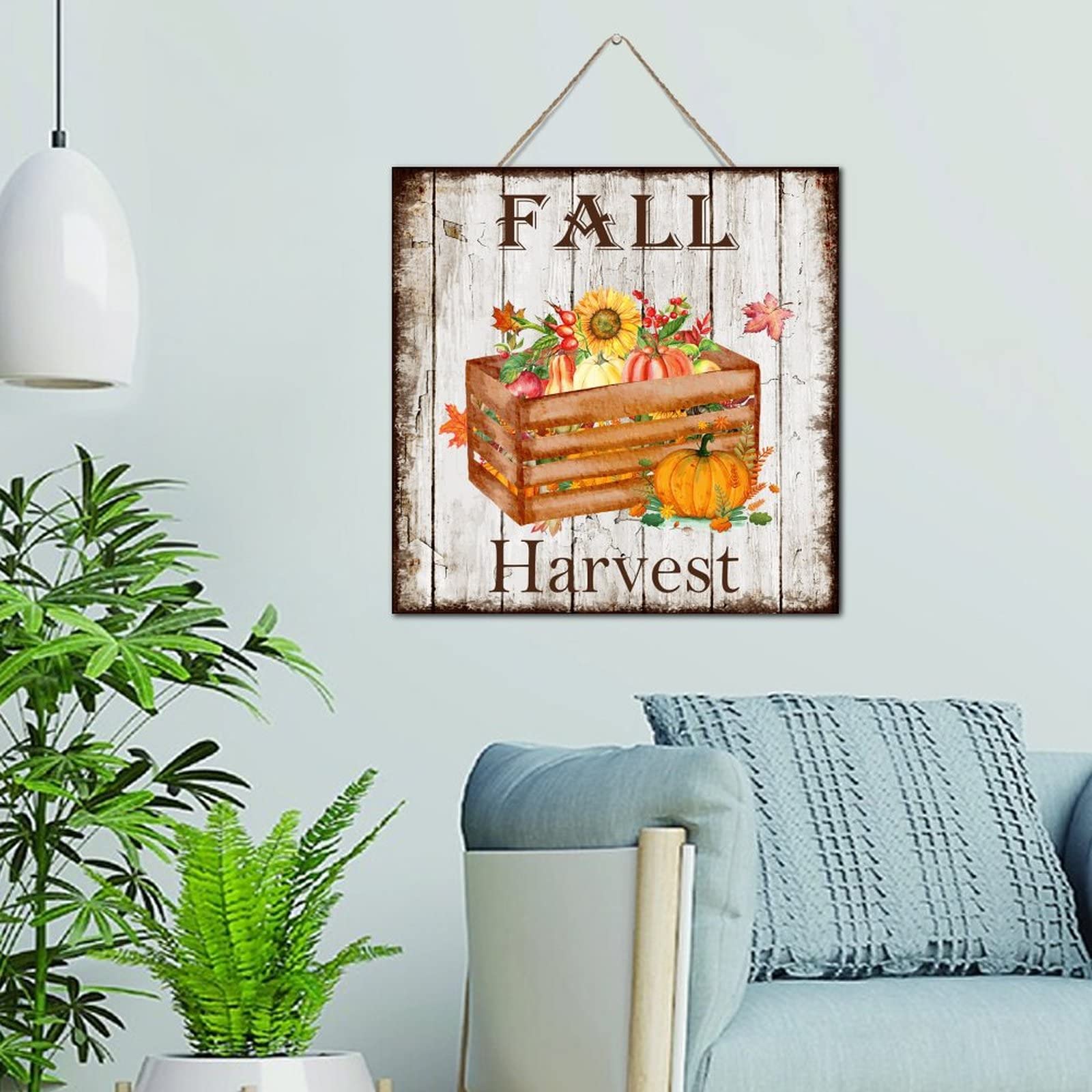 Cadeau de motivation panneau en bois d'automne personnalisé pour inspirer votre foyer