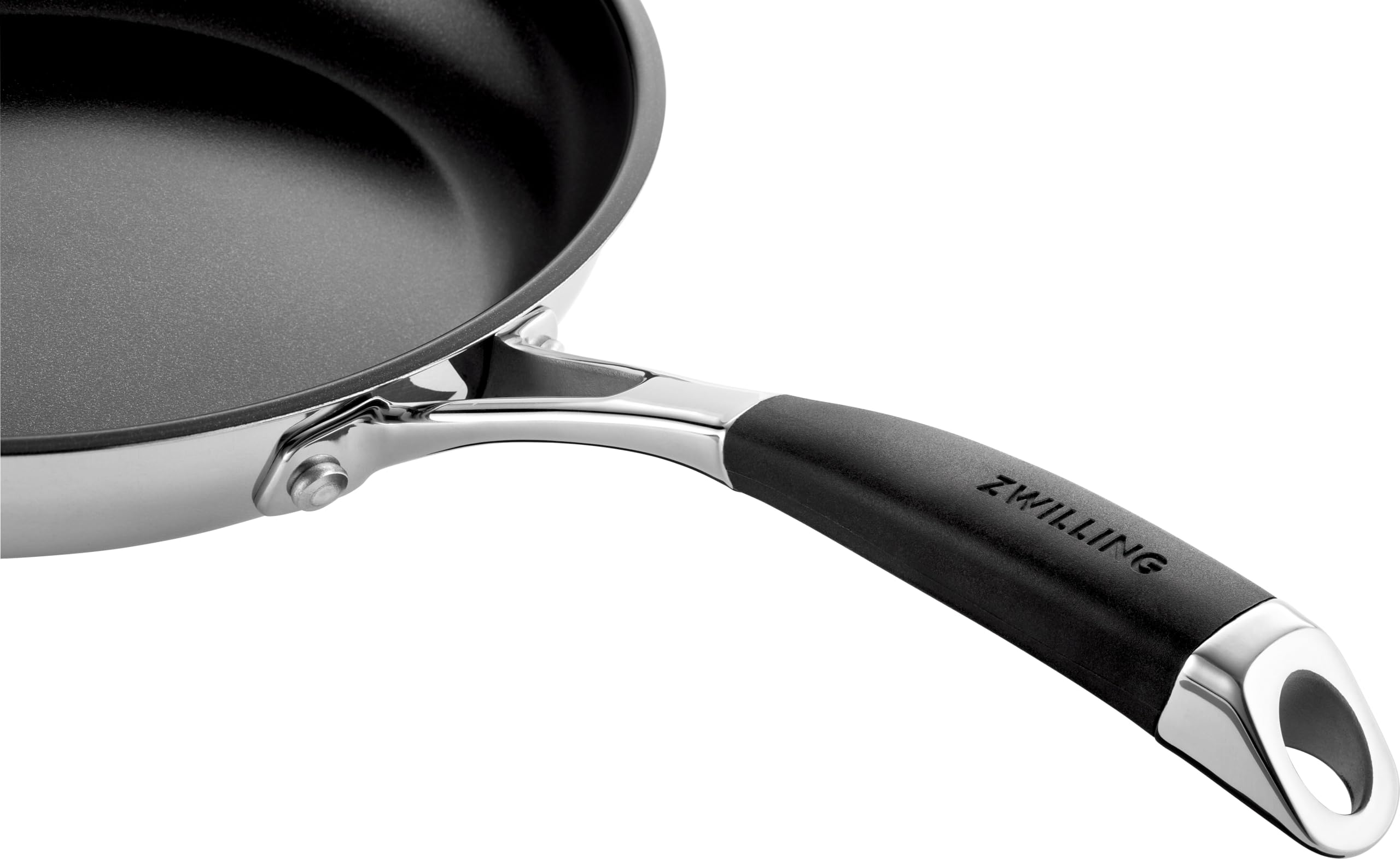 ZWILLING Core, Set de 3 poêles (20, 24 et 28 cm), Revêtement antiadhésif en céramique, Compatible induction, Acier inoxydable