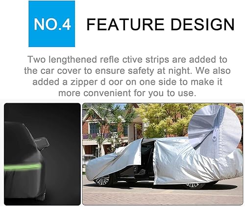 Miniatura 6 de Waterproof Car Cover Compatible with Dacia Duster Logan MCV Stepway Sandero Stepway Full Car Cover Dustproof Against Rain Snow Windy Protect Car