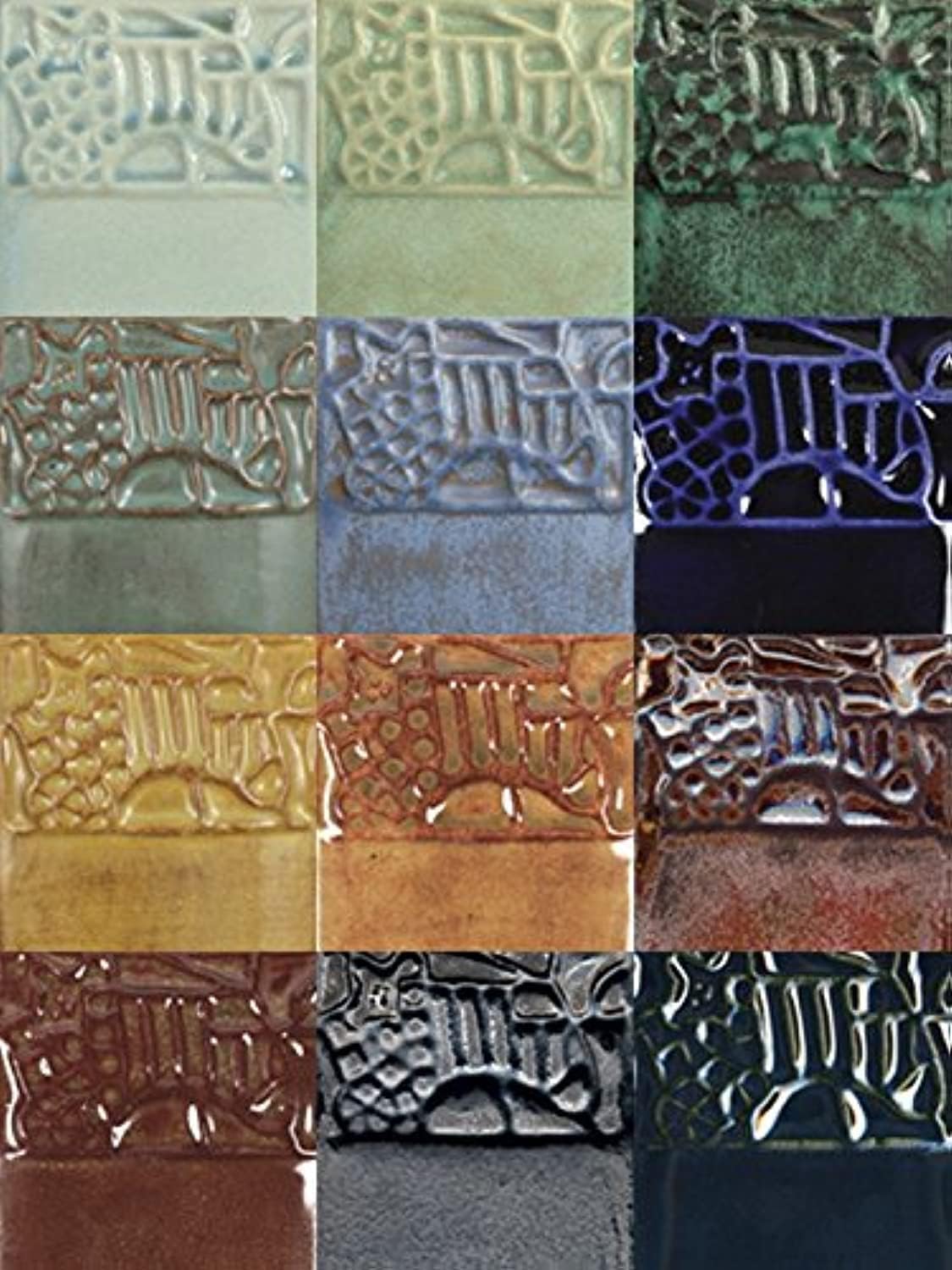 Mayco Element Glazes, 4 Ounces, Cone 05 to 06, Assorted Colors, Set of 12