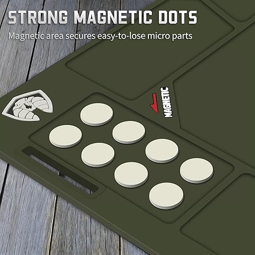 Miniatura 9 de Tacsnake PistolRifle Gun Cleaning Mat, Anti-Slip Rubber Tactical Magnetic Pad, Rubberized Repair Mat for Gun Cleaning Kits