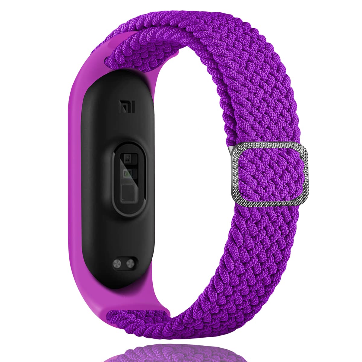 Correa de reloj de nailon para Mi Band 7/6/5/4/3 pulsera de tela elástica trenzada de nailon suave pulseras deportivas elasticidad correa de reloj expandible transpirable para Mi Band 7/6/5/4/3 — view 14