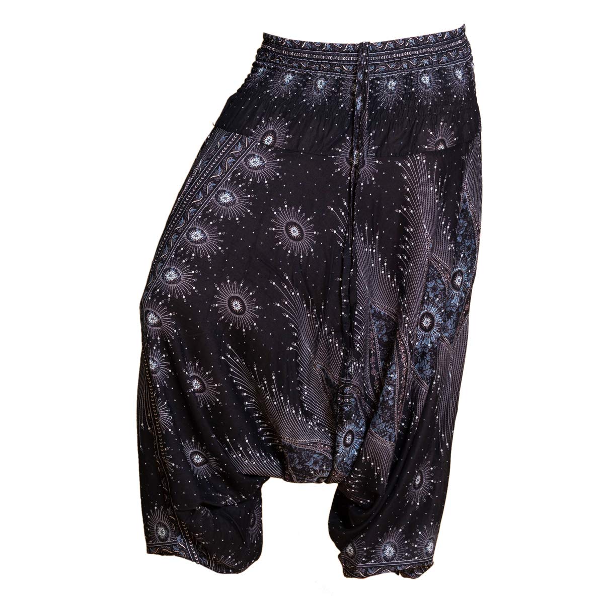 Panasiam Unisex V20 Black Aladin Pants Peacock Xl
