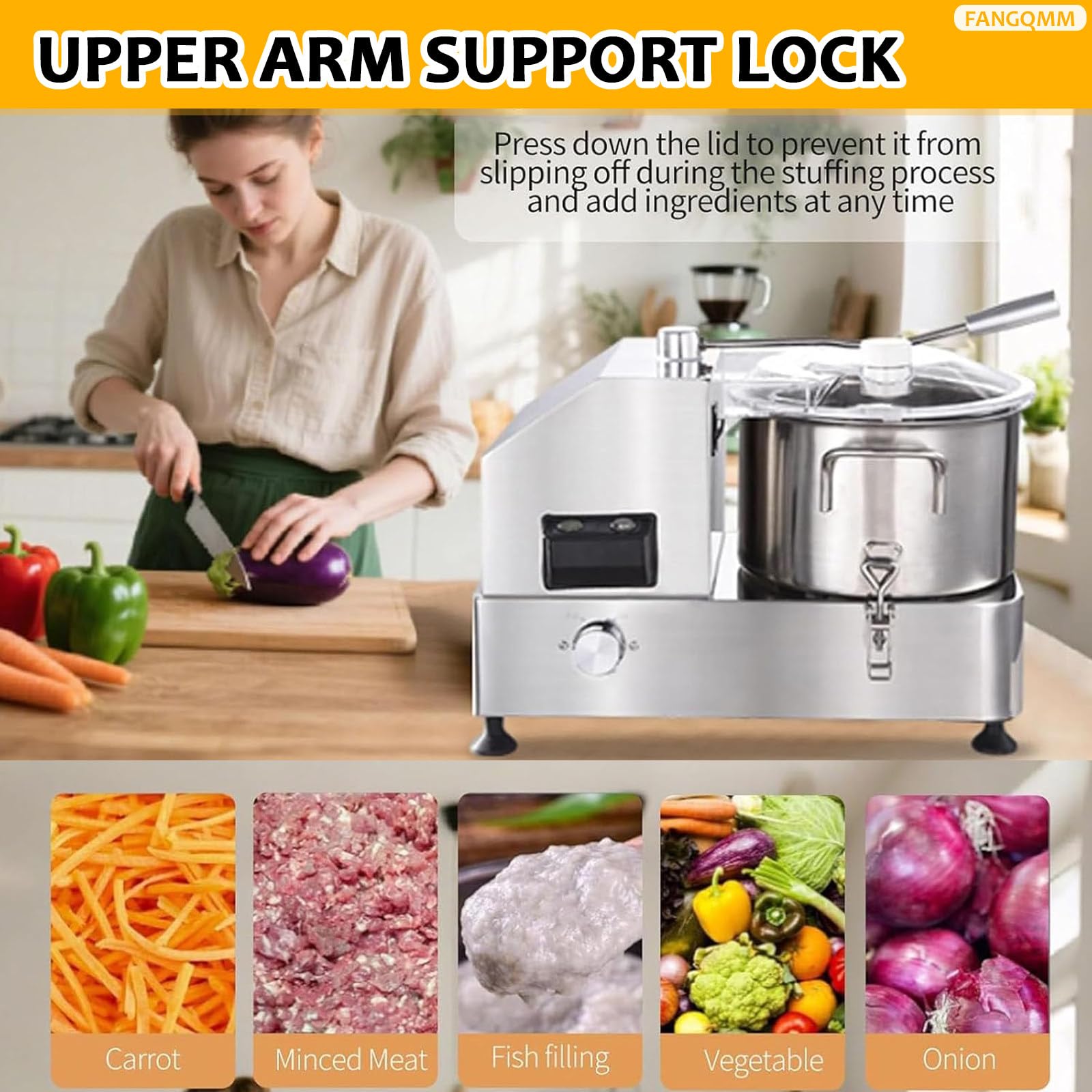 Robot Da Cucina Professionale Per Carne E Verdure, Tritacarne Elettrici, Tritatutto Multifunzionale Per, Per, Frutta, Zenzero, Aglio Arachidi(12L)