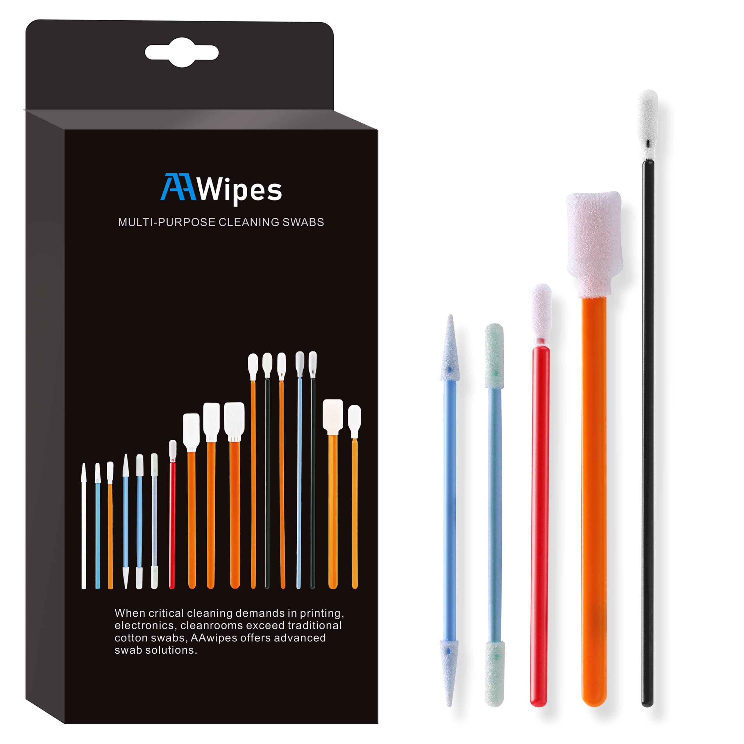 Snapklik.com : AAwipes Cleanroom Foam Tip Swab Set