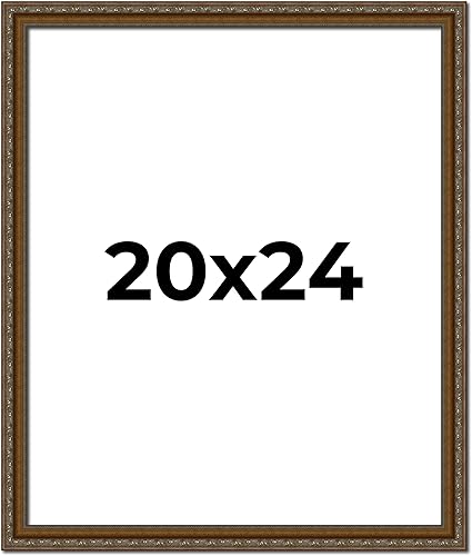 Miniatura 227 de Marco de fotos completo de madera dorada envejecida de 16 x 20 pulgadas con plexiglás acrílico UV, parte trasera de tablero de espuma y accesorios