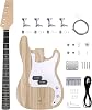 DIY Bass Guitar Kit 4 String Beginner Kits PB Bass Style Right Handed with Paulownia Body Hard Maple Neck Engineered Wood Fretboard Chrome Hardware Build Your Own Bass Guitar.