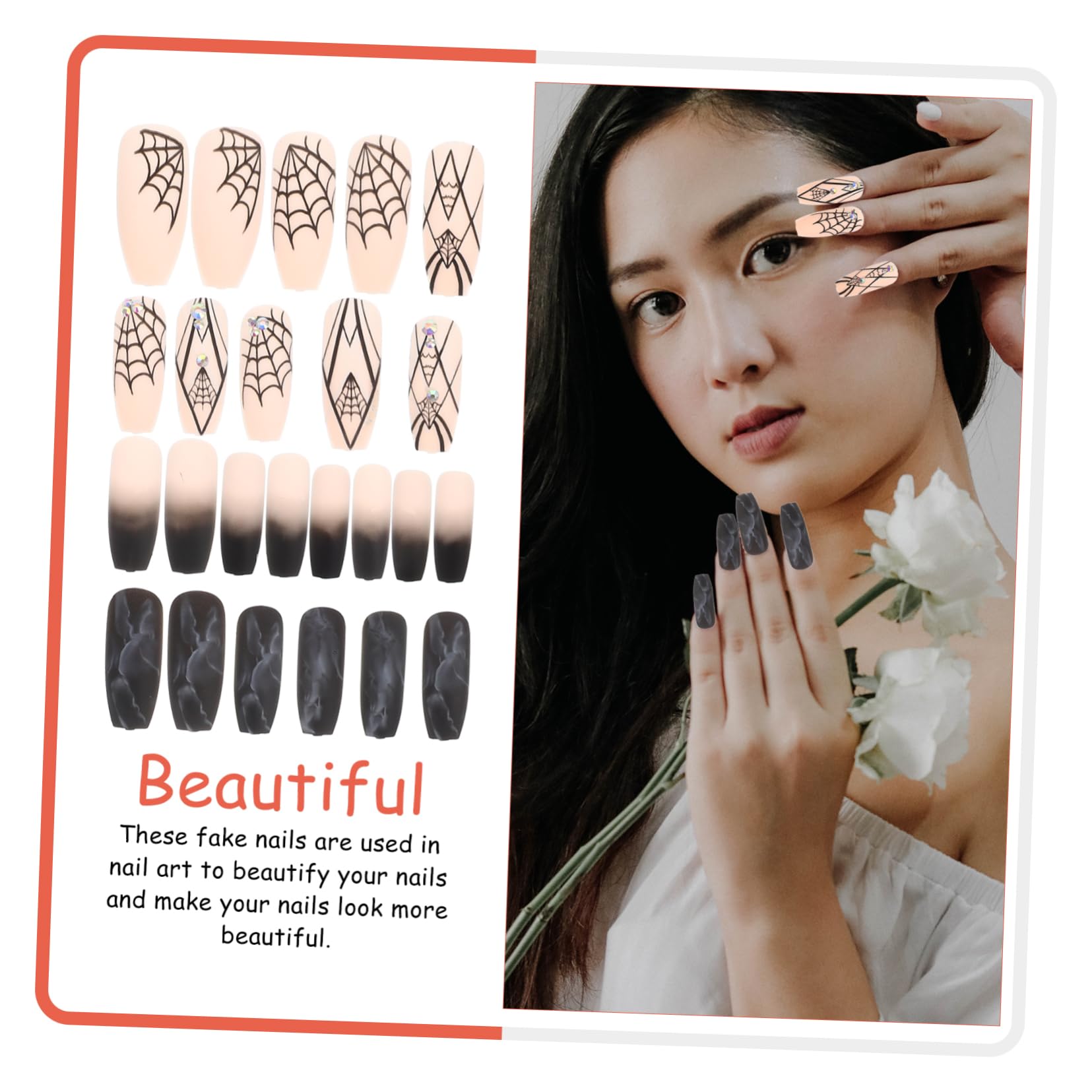Ipetboom 5sets Unghie Per Halloween Decorazioni Unghie Adesive Facili Usare Per Manicure Festive Nail Art Per e