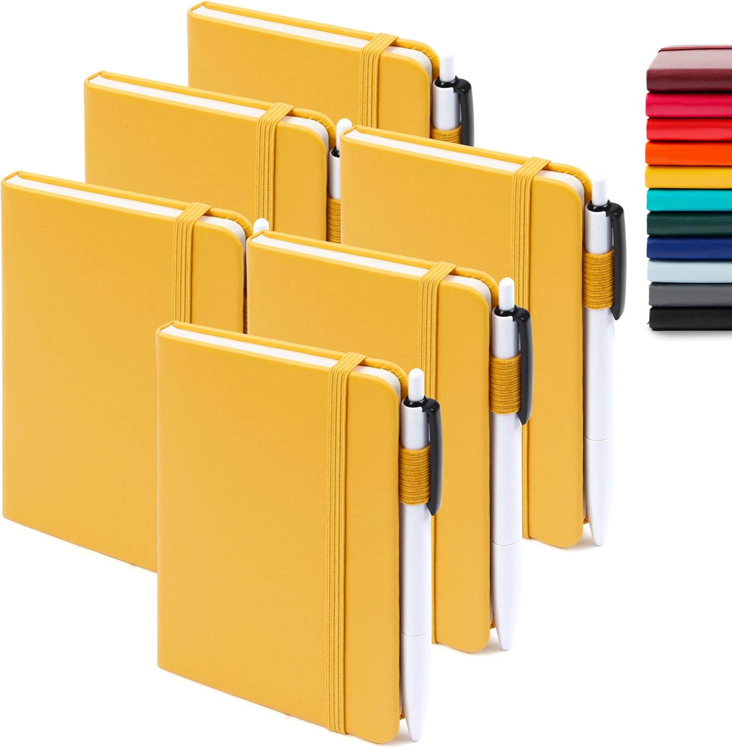 feela 6 Pack Pocket Mini Notebooks Bulk, Small Cute Memo