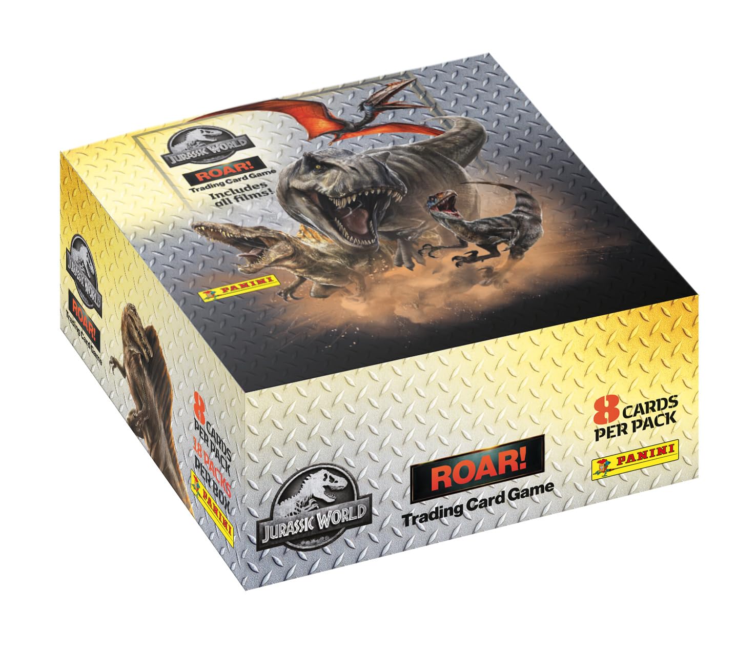 Panini Jurassic World 4 Trading Cards Game Boite de 18 Pochettes + 1 Carte édition limitée