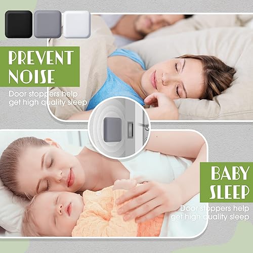 Miniatura 6 de 21 topes de puerta protector de pared de 177 pulgadas protector de amortiguación perilla de puerta silenciador de parachoques con adhesivo