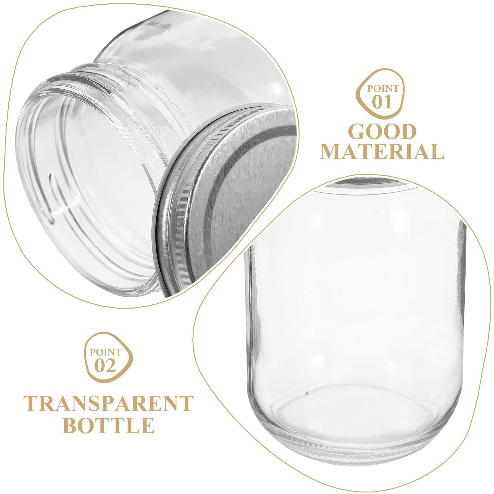 4 Stück Glas Mason Gläser 380ml mit Deckel, Dicht Verschlossen, Vielseitig