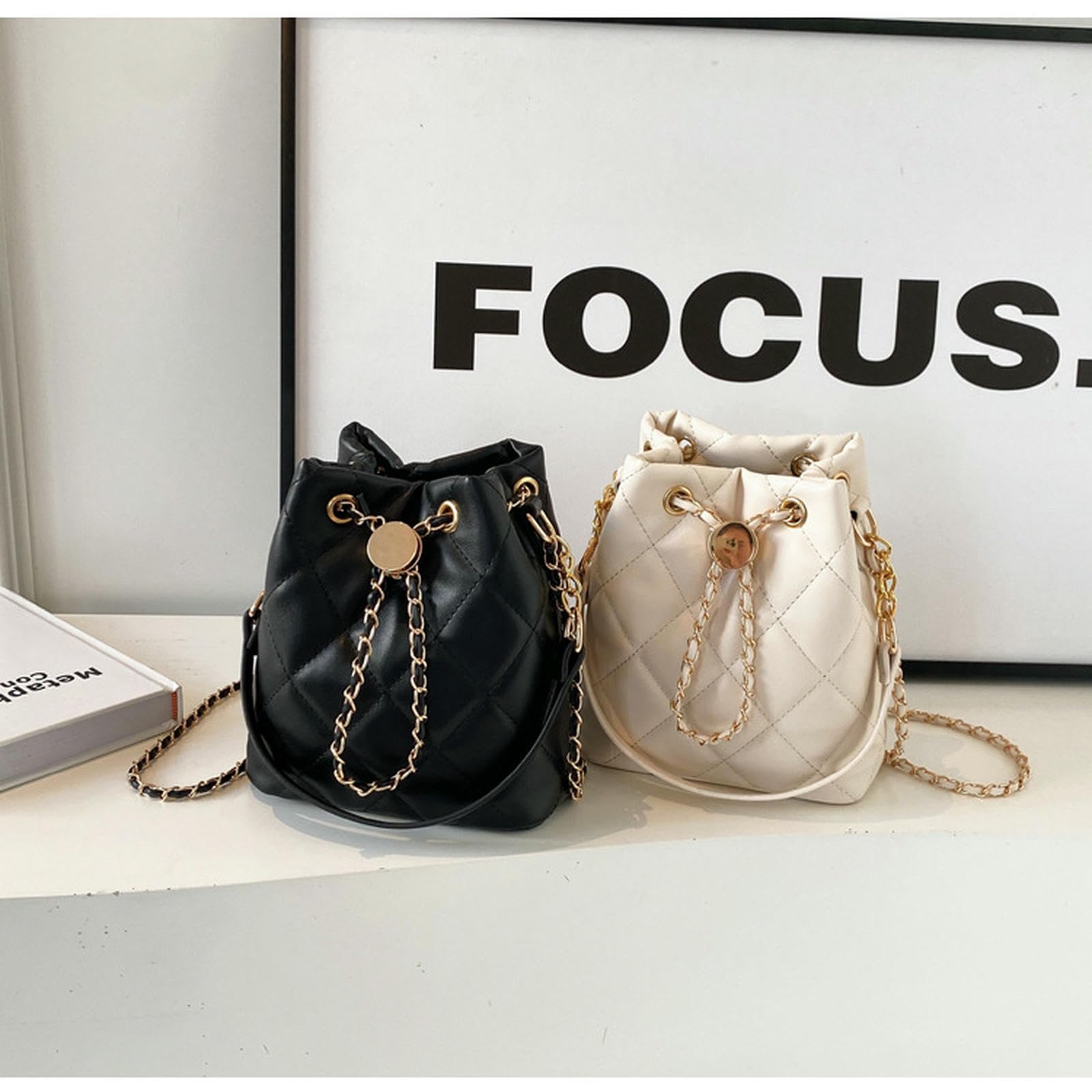 Torebki damskie z wiaderkiem, małe kieszenie, lekka, skórzana torba crossbody, regulowany pasek na ramię