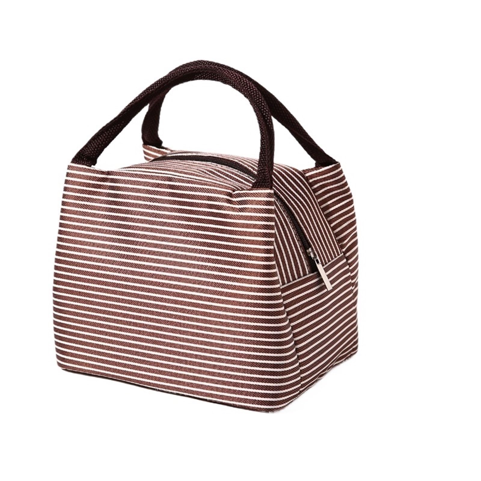 Torba piknikowa, 3 szt. Paski dla kobiet Torba izotermiczna Pakowane jedzenie Torby termiczne Torba termiczna Torba na lunch dla dzieci(Brown)