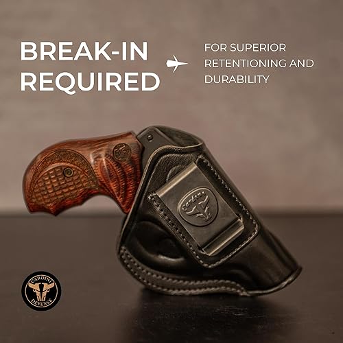 Miniatura 6 de Cardini Leather - IWB Leather J Frame Revolver Holster for S&W Models 442 and 642 Airweight, 637, 638, 640 and Other .38 Special Snub Nose Revolvers