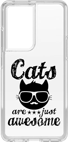 DistinctInk Clear Shockproof Hybrid Case for Samsung Galaxy S21 Ultra (6.8" Screen) - TPU Bumper, Acrylic Back, Tempered Glass Screen Protector - DistinctInk Clear Shockproof Hybrid Case for Samsung Galaxy S21 Ultra (6.8" Screen) - TPU Bumper, Acrylic Back, Tempered Glass Screen Protector -