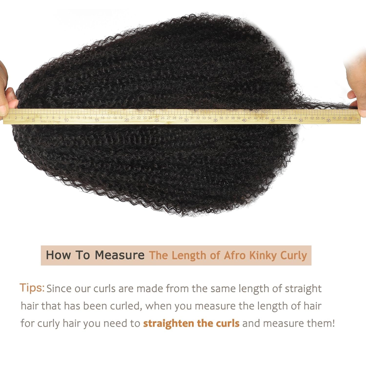 Afro Kinky Curly Human Hair Ponytail Extension