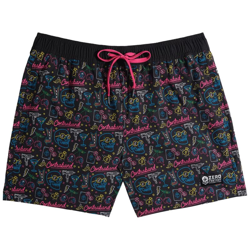 Zero Foxtrot Mens Swimwear, Swim Trunks and Board Shorts, Fast Drying, UPF 50+ | 5 and 7 Inch Inseam, SM – XXL