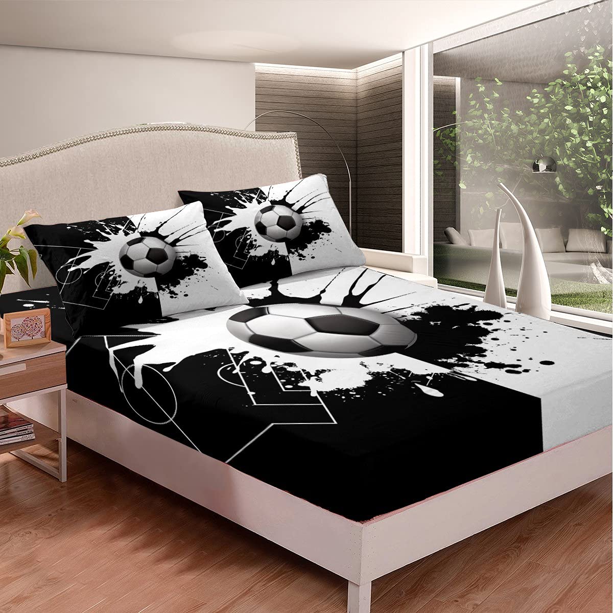 Set Biancheria Da Letto Scherma Per Bambini - Copripiumino E Federe Sportive Moderni, 3 Pezzi - Foto 2