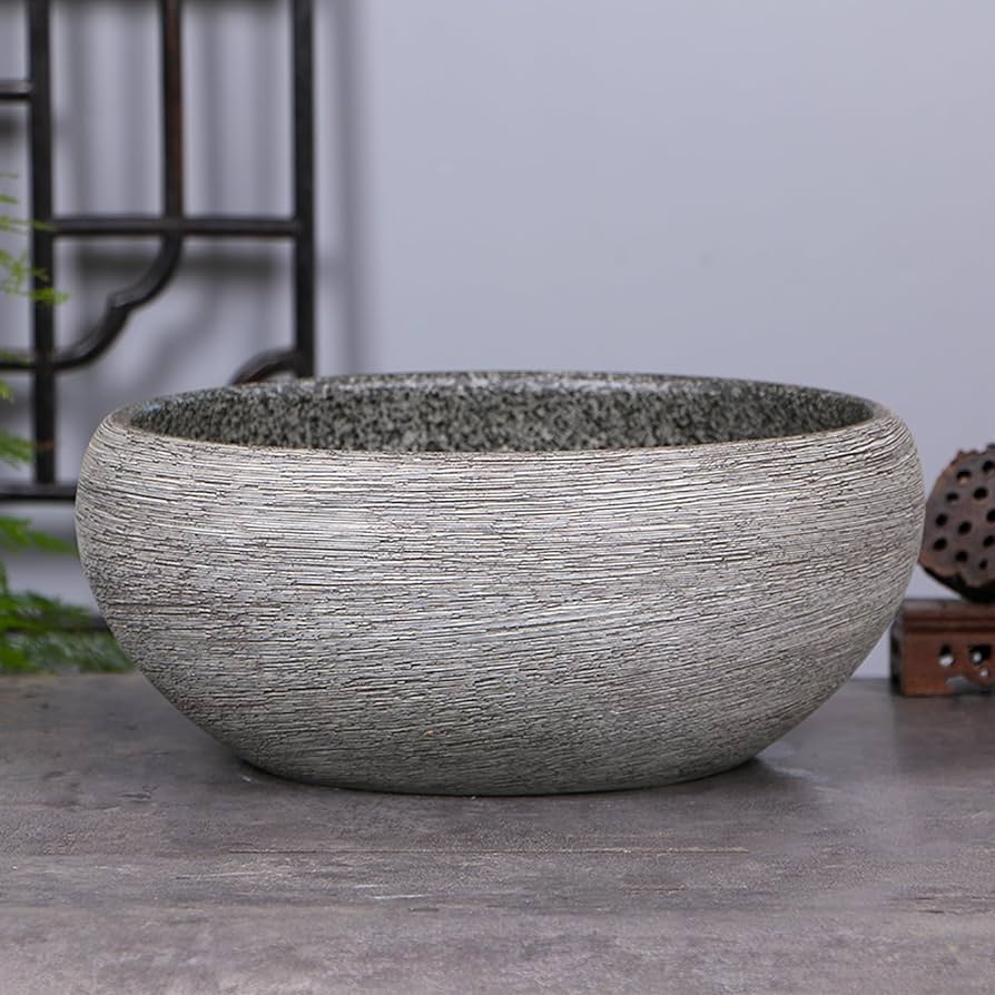 Amazon.co.jp: サボテン鉢 金魚鉢 屋内植木鉢 睡蓮鉢 41*17cm