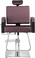 Square Dompel Poltrona Cadeira Reclinavel P/Barbeiro Maquiagem Salao Vinho
