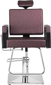 Square Dompel Poltrona Cadeira Reclinavel P/Barbeiro Maquiagem Salao Vinho