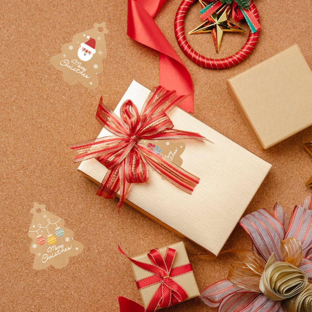 BESPORTBLE 8 Sets Weihnachtspapieranhänger Satz mit Botschaft für | Kartonmaterial, Kreative Ausführung, Karneval und Zuhause, Robust Verarbeitet