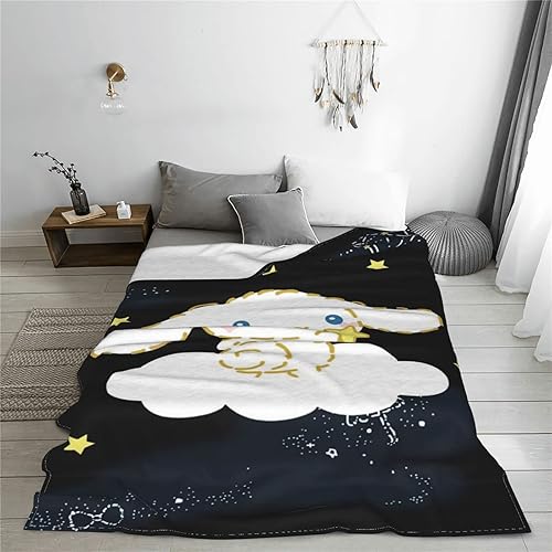 Miniatura 7 de Manta Kawaii de dibujos animados, manta de franela suave y cómoda, manta de cama para sofá, manta de sherpa ligera para niños y adultos, manta de