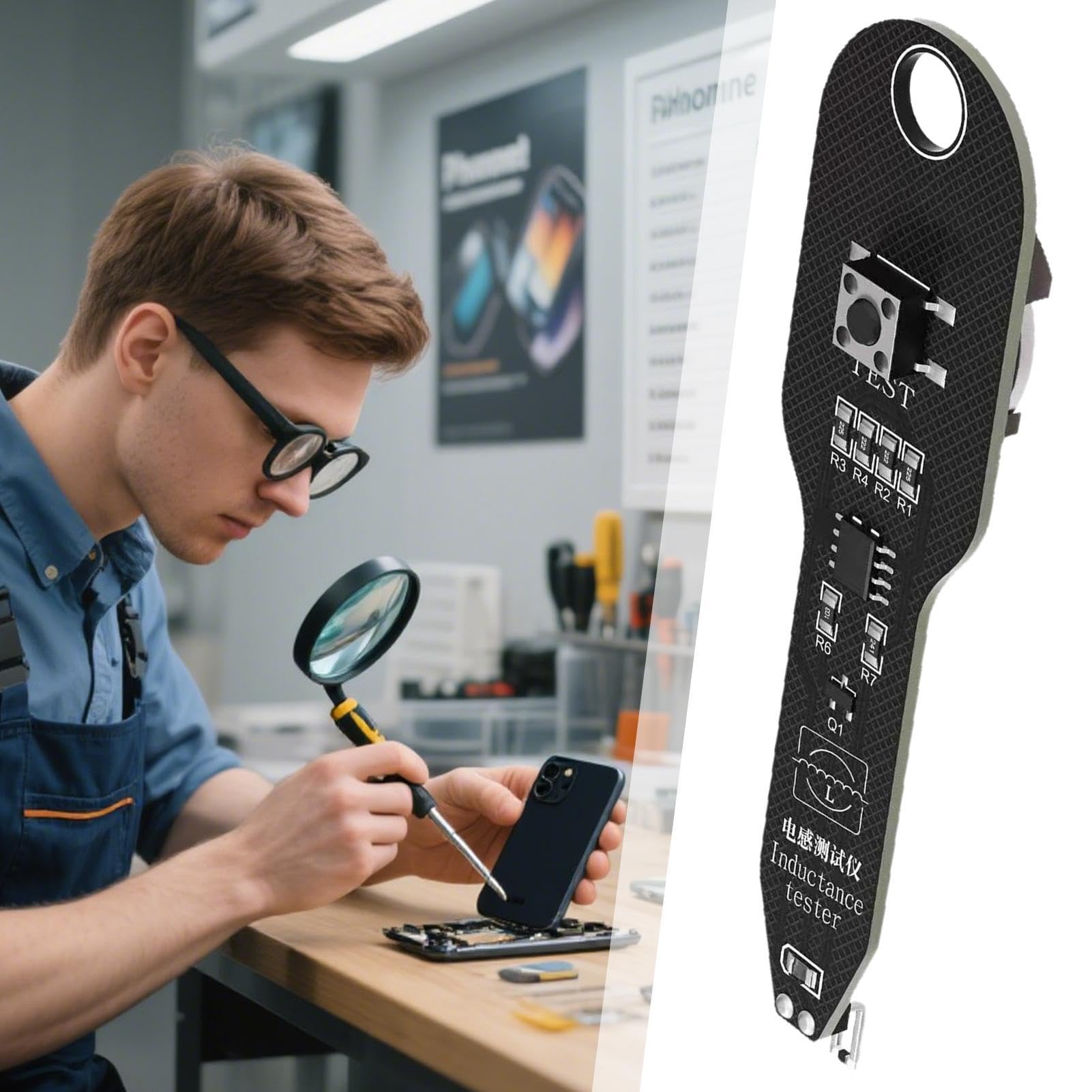 Comprobador De Inductancia, Probador De Inductancia, Comprobador De Bobinas Para Placas Base, Para Bobinas De Placas Base, Dispositivo Portátil De Inducción Electromagnética