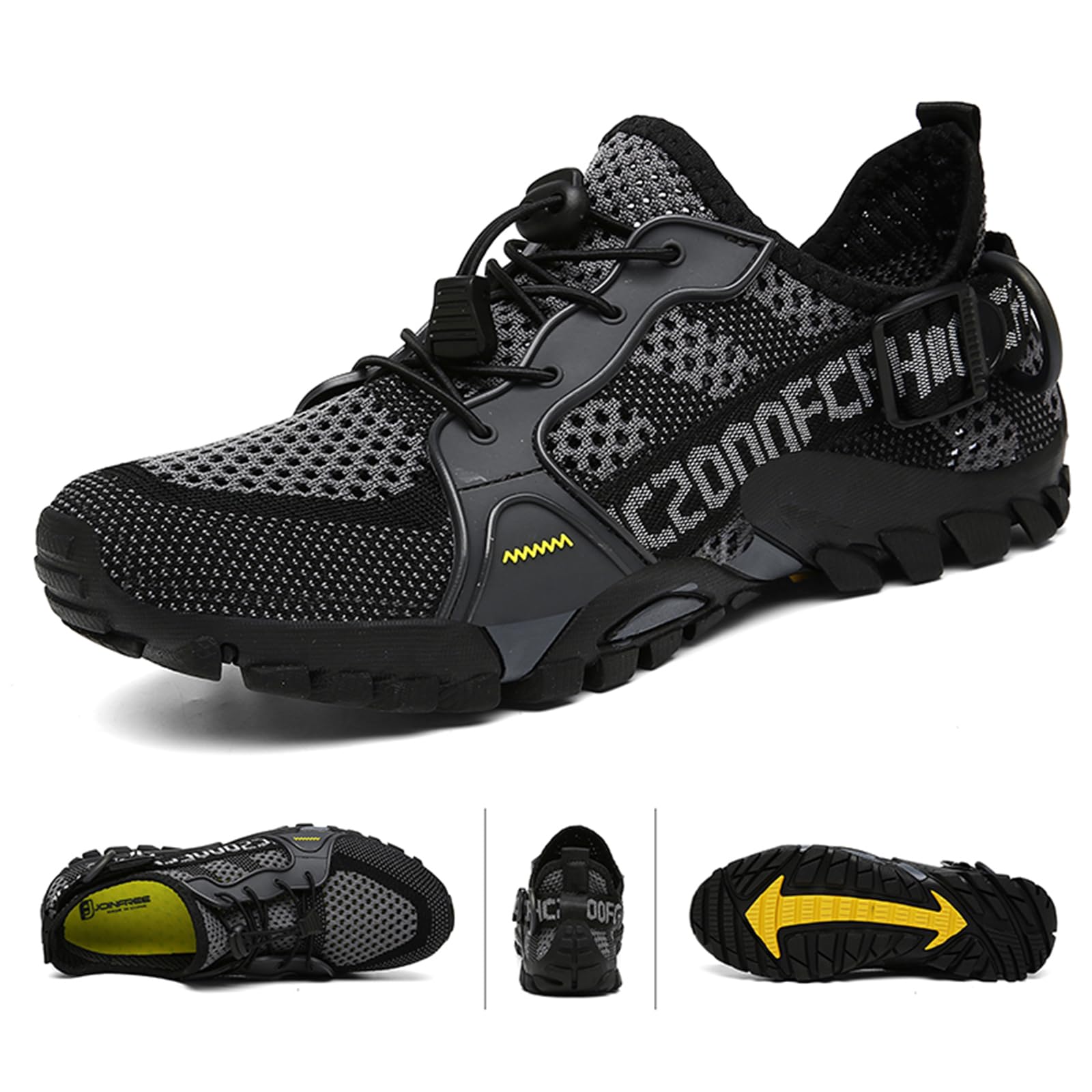 Cliont Scarpe da Immersione Uomo Donna Surf Spiaggia Sport Acquatico Scarpe Traspirante Antiscivolo
