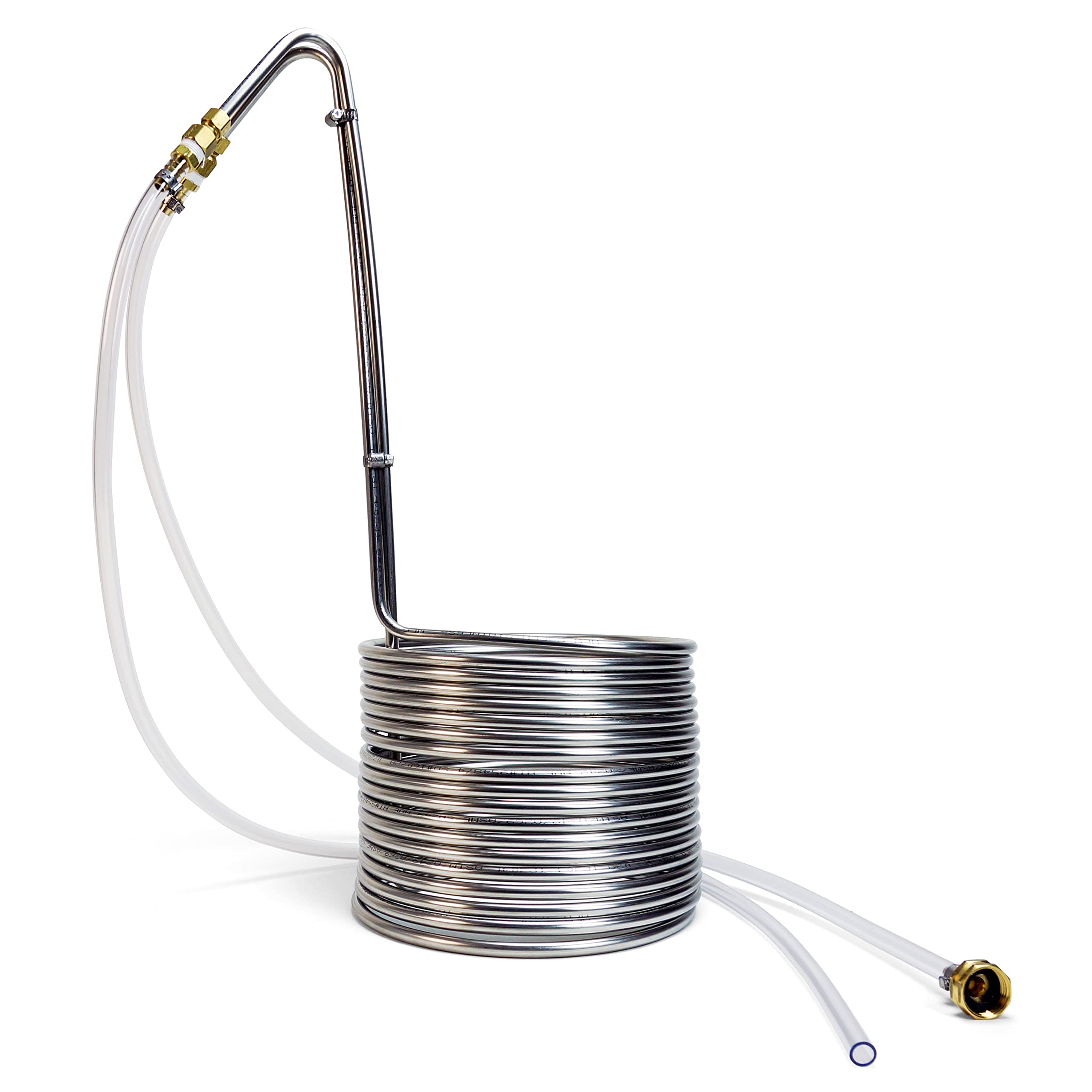 Northern Brewer Silver Serpent Stainless Steel Immersion Wort Chiller, 50FT