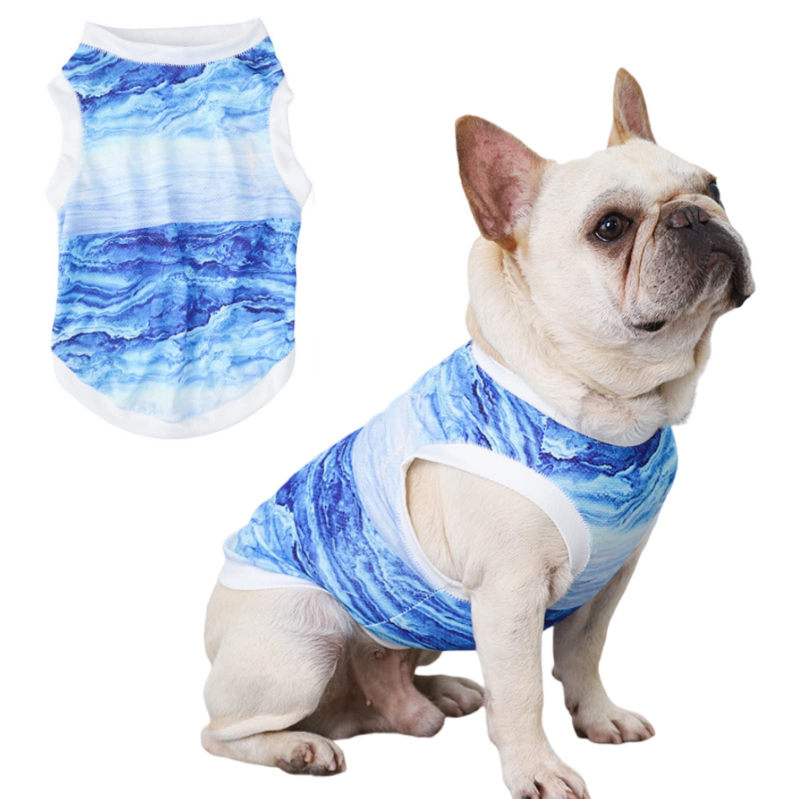 Yanmucy Dog Cooling Vest Instant Cooling Dog Cooling Coat Soft Breathable Pet Cooling Vest Dog Cooling Clothes Shirt for Summer Outdoor (X-Large, Blue)