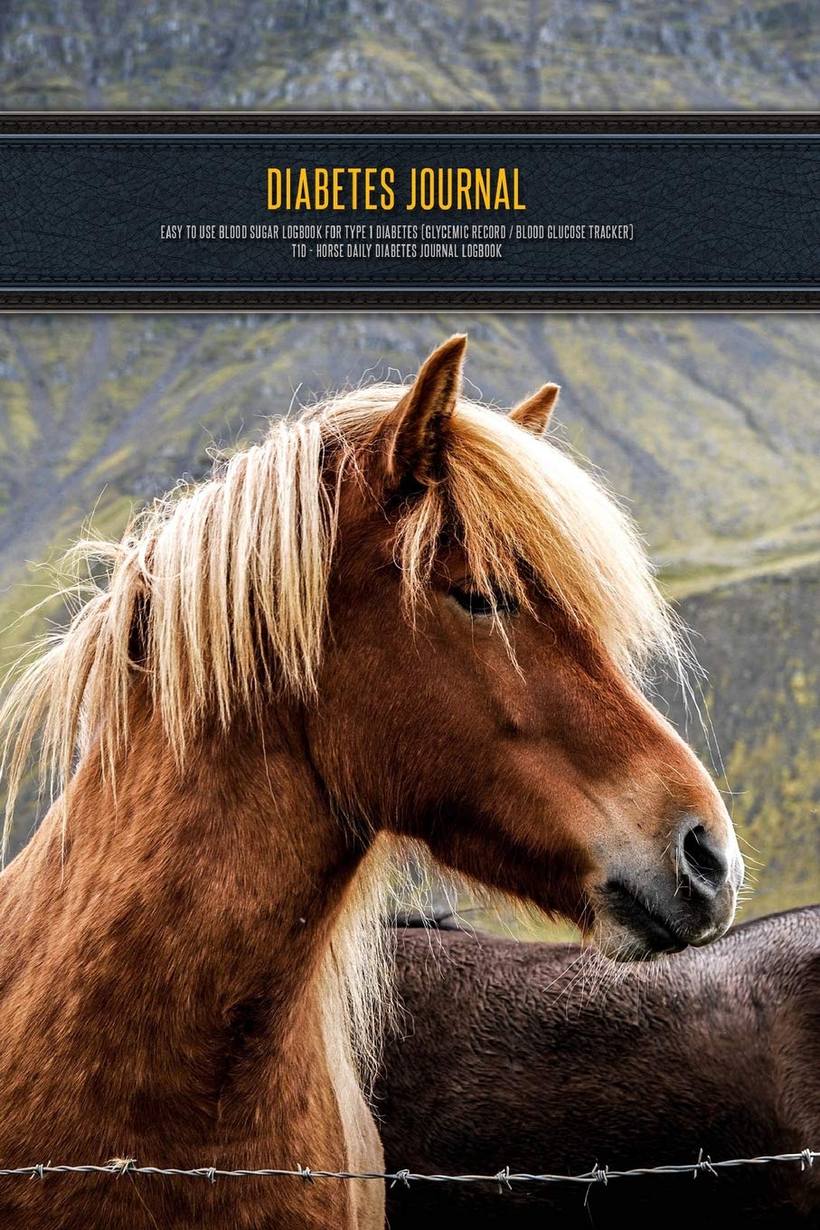 Diabetes Journal - Easy to Use Blood Sugar Logbook for Type 1 Diabetes (Glycemic Record / Blood Glucose Tracker) T1D - Horse Daily Diabetes Journal Logbook