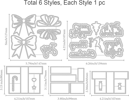 Vista 27 de GLOBLELAND Christmas Animals Cutting Dies for DIY Scrapbooking Metal Christmas Warm Gift Box Die Cuts Embossing Stencils Template for Paper Card