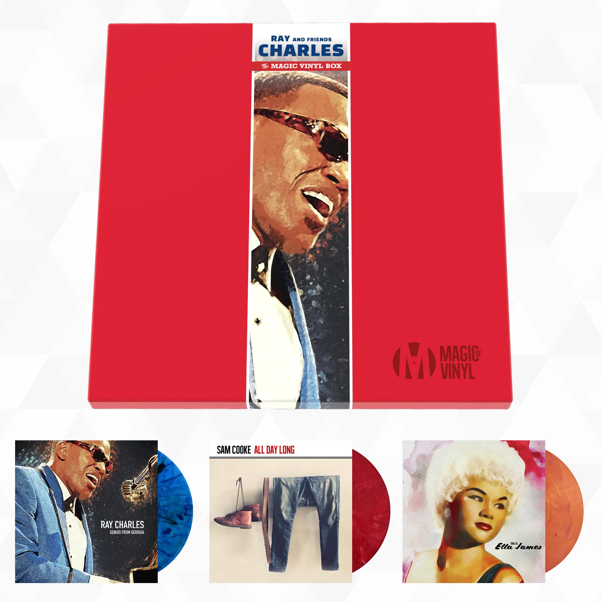 Ray Charles and Friends - Magic-V-Box - 3 Vinylschallplatten - einzigartig und limitiert - Top Geschenk!