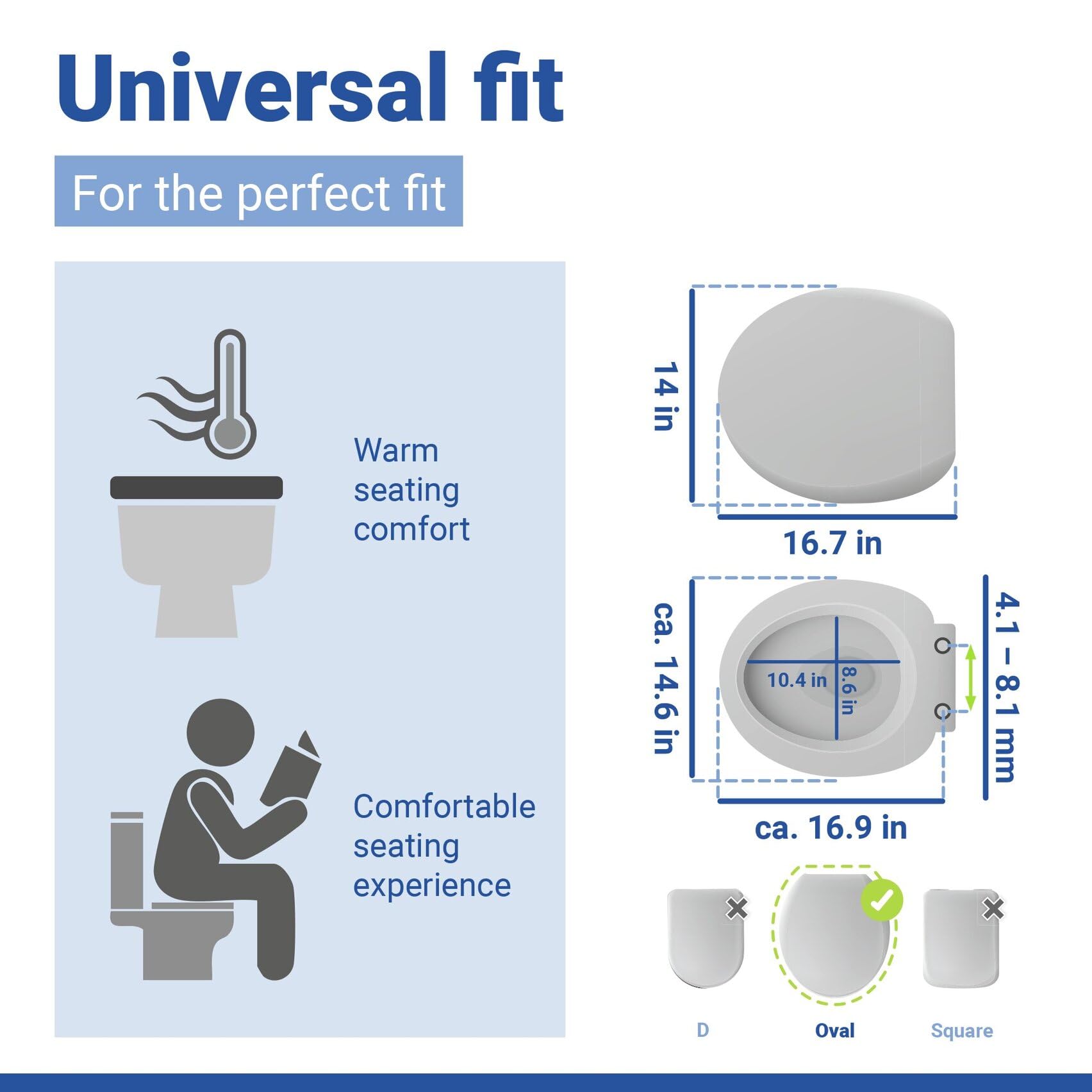 WENKO Asiento de WC Bambusa, asiento de inodoro de bambú con cierre suave y fijación higiénica Fix-Clip, multilacado y resistente a la humedad, (An. x P): 34,5 x 40,5 cm, natural
