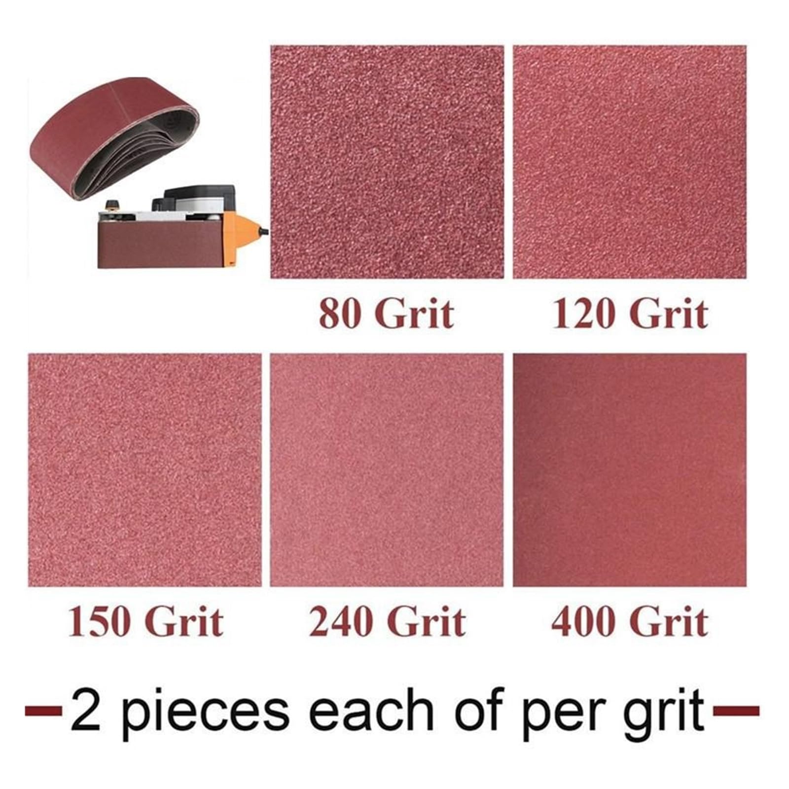 10 sztuk 75 x 533 mm Taśmy szlifierskie do szlifierki szlifierskiej do szlifowania szlifierki elektryczne(Grit 100)