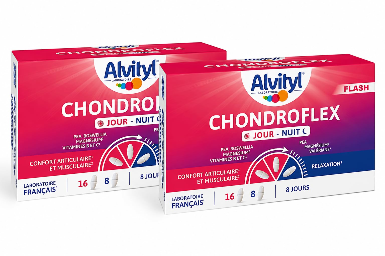 Chondroflex Flash Jour & Nuit – Lot de 2 Boîtes – Confort Articulaire et Musculaire