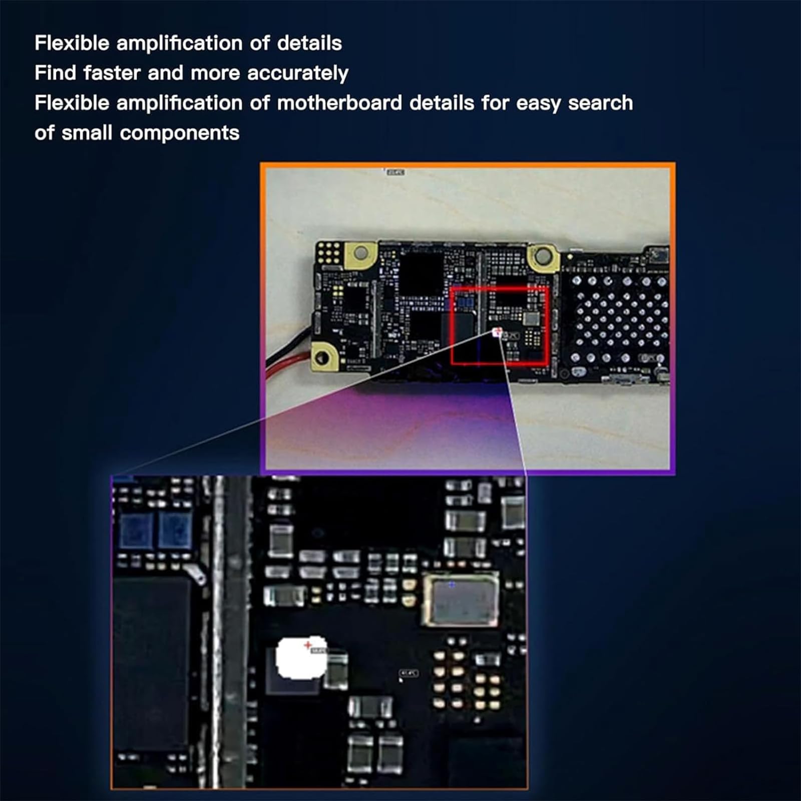 Thermokamera für Leiterplatten, PCB-Imager, 256 x 192 IR-Auflösung, 25 ° x 18 ° Sichtfeld, Hochtemperaturalarm, faltbares Design für Computerreparatur und Datenwiederherstellung