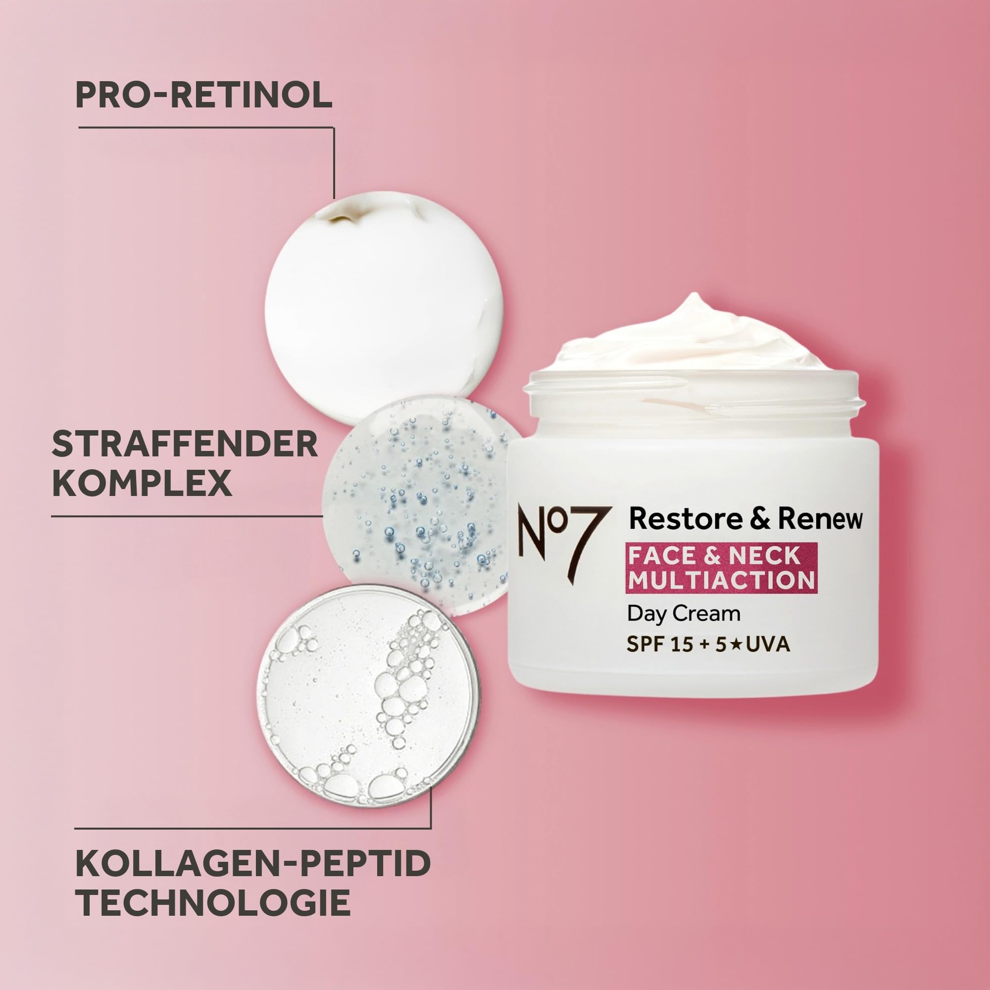No7 Restore & Renew Multi Action Tagescreme - Anti-Aging LSF 15, 50 ml