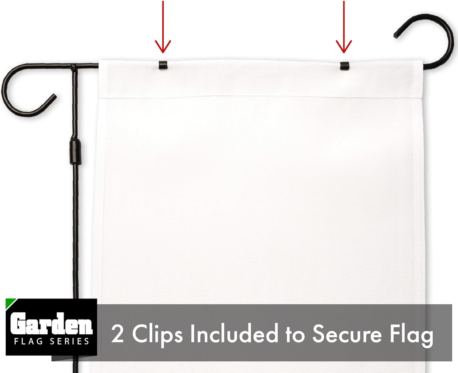 G128 2 Pack: Yard Garden Flags Holder, Garden Flag Stand Outdoor Flag Holder, Black Iron 36" H x 16" W