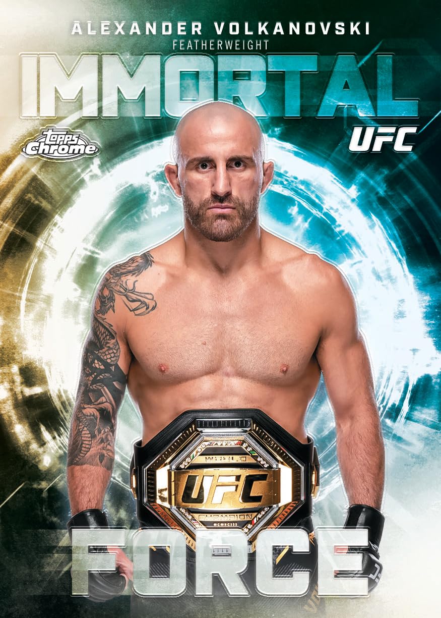 2026 Topps Chrome® UFC - Vorteilsbox (4 Karten pro Packung, 6 Packungen pro Box)