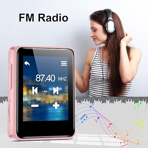Miniatura 2 de Reproductor de música portátil HiFi de 1.8 pulgadas, equipado con reproductor de MP3 deportivo Bluetooth de 64 GB, radio FM, grabación, libro