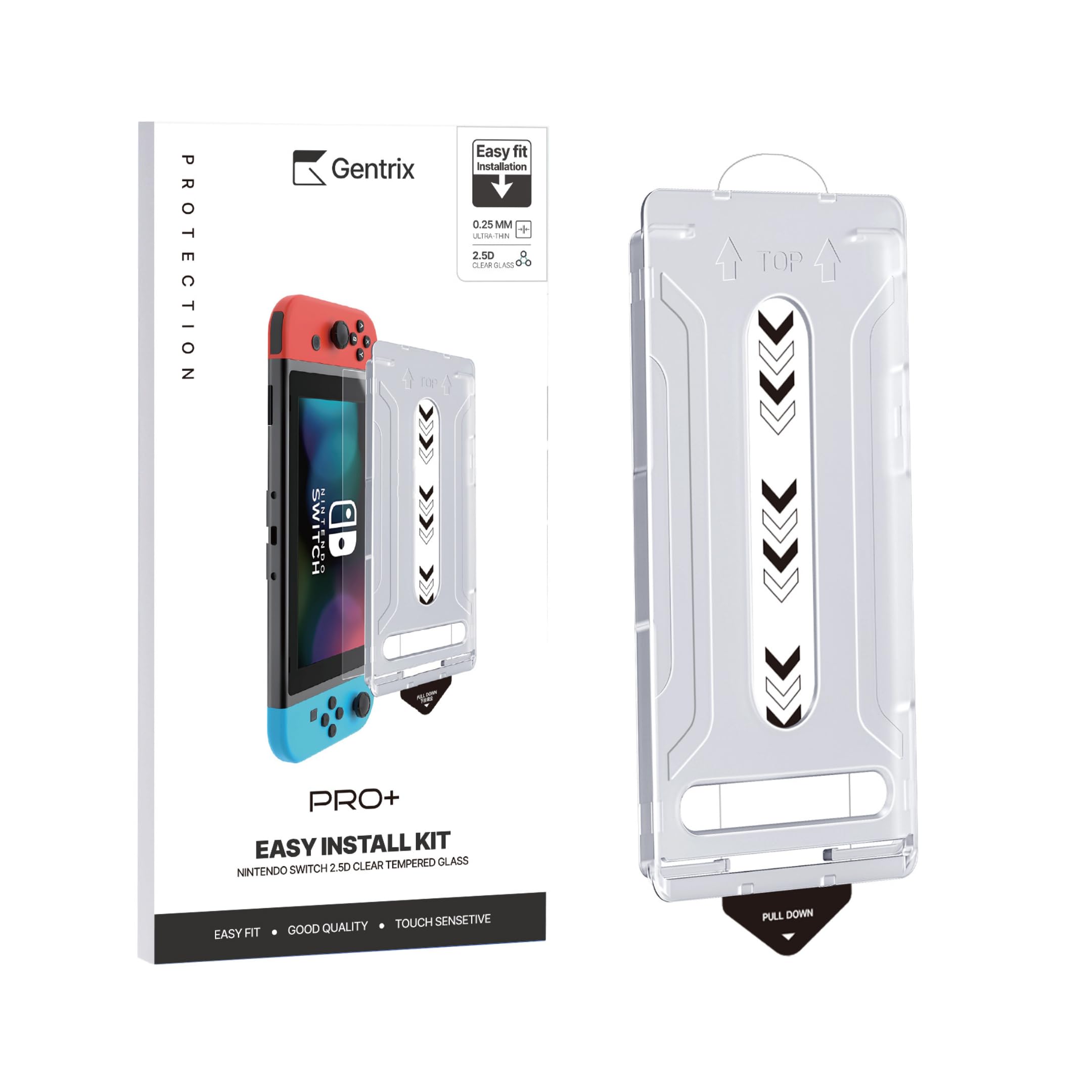 PRO+ Tempered Glass Screen Protector for Nintendo Switch 2 | Auto-Alignment Easy Install Kit | 2.5D HD Clear, 0.25mm Ultra-Thin, 9H Hardness, Bubble-Free, Touch Responsive (1 Pack)-image-49