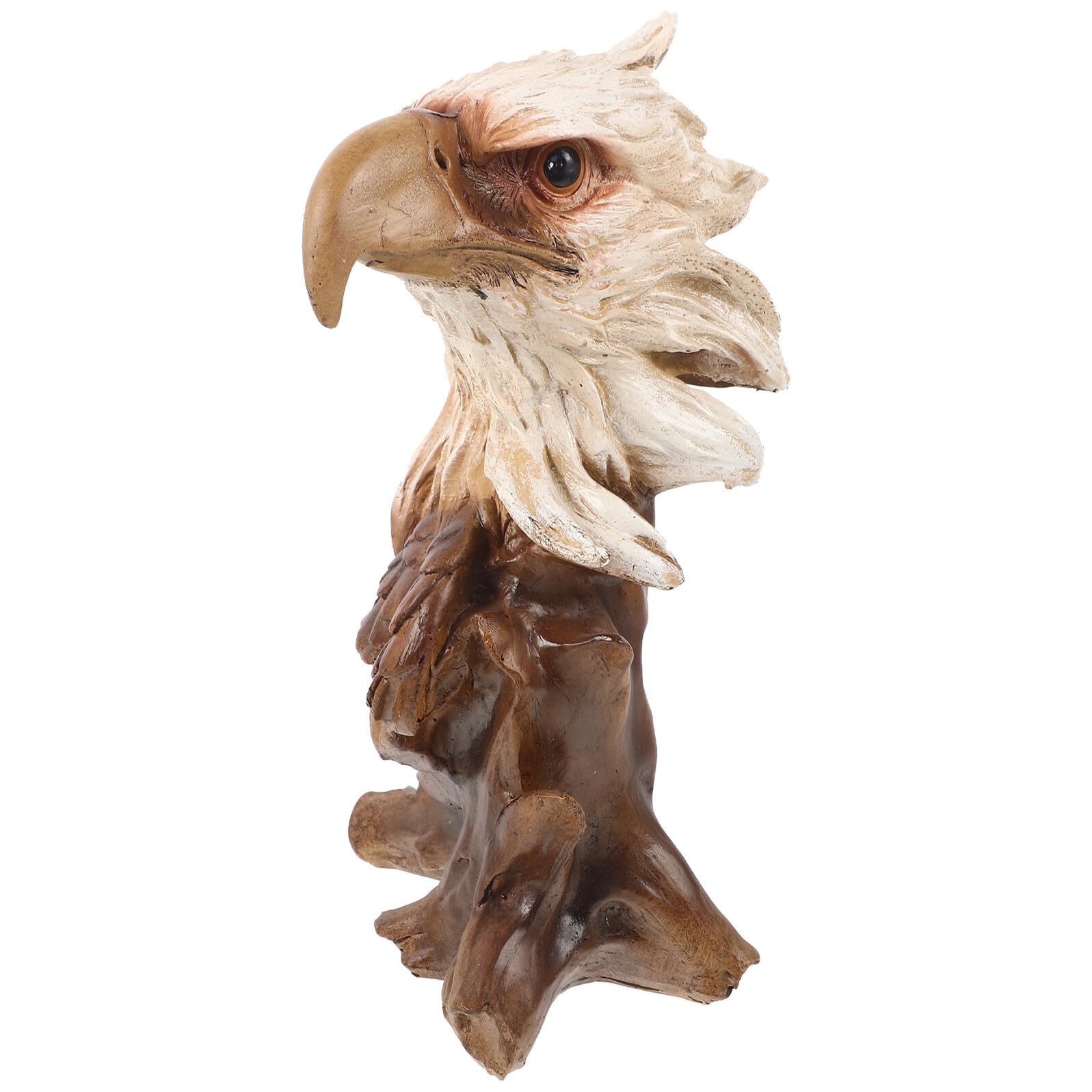 Figurine de tête d'aigle réaliste Homoyoyo 15 cm pour remplacer les décos sans âme