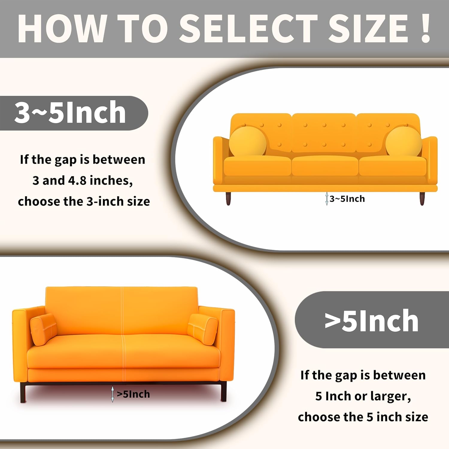 Under Couch Blocker 5''×132'' | Adjustable Elastic Under Bed blockers for Pets and Kids Toys, Suitable for Multiple Types of Furniture Legs