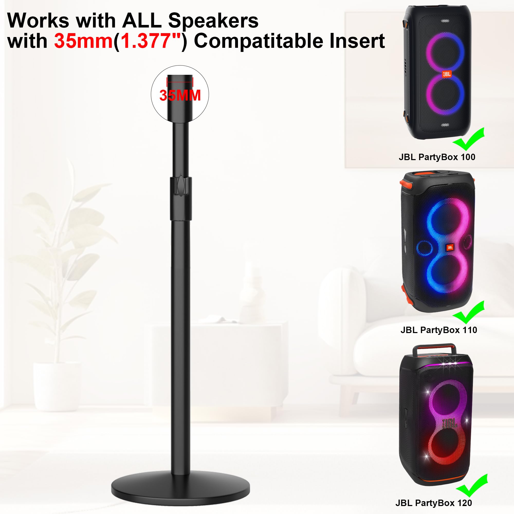 Amazon.com: Heavy Duty Speaker Stand for JBL Partybox,Height